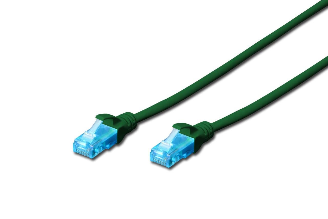 4016032199090 - DIGITUS Patch-Kabel RJ-45 (M) zu RJ-45 (M) 1 m CCA U UTP Cat 5e grün (DK-1512-010 G)