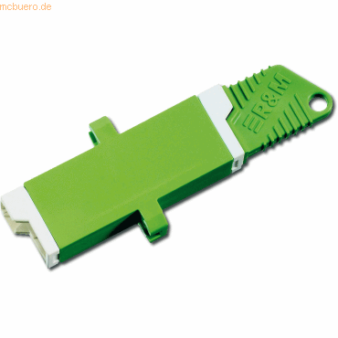 4016032204855 - E2000 Kupplung Simplex 8ø APC Singlemode Keramik grün