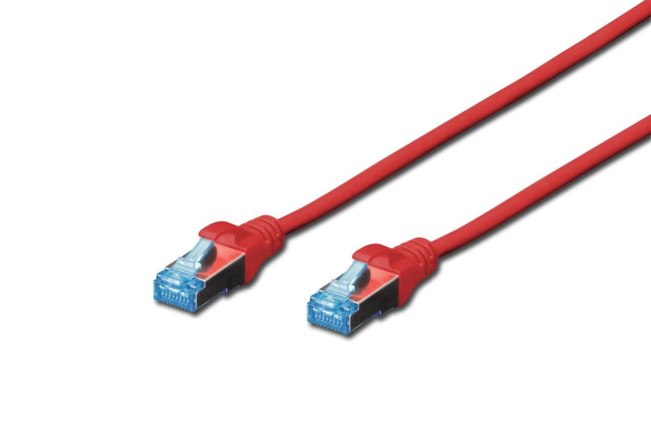 4016032213833 - DIGITUS Patch-Kabel RJ-45 (M) zu RJ-45 (M) 2m Kupfer SF UTP Cat 5e rot (DK-1531-020 R)