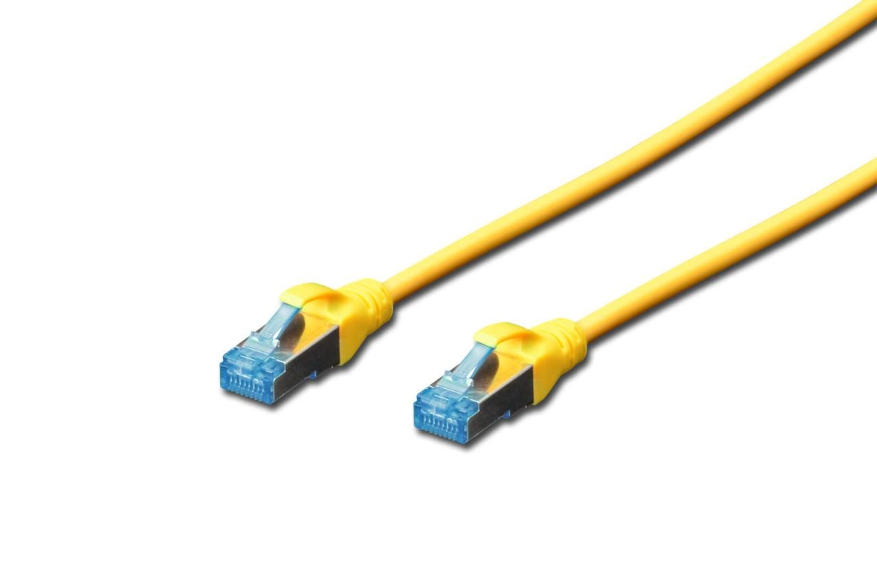 4016032214045 - DIGITUS Patch-Kabel RJ-45 (M) zu RJ-45 (M) 10m Kupfer SF UTP Cat 5e gelb (DK-1531-100 Y)