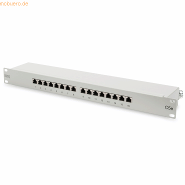 4016032241515 - DN-91516S 16 Port Netzwerk-Patchpanel 483 mm (19) CAT 5e 1 HE Schwarz