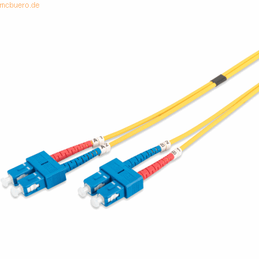 4016032248781 - Lwl Patch-Kabel OS2 - 10 m sc auf sc Glasfaser-Kabel - lszh - Duplex Singlemode 09 125µ - 10 GBit s - Gelb - Digitus