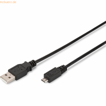 4016032285793 - USB-Kabel usb 20 usb-a Stecker USB-Micro-B Stecker 100 m Schwarz AK-300110-010-S - Digitus