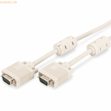 4016032286691 - ASSMANN VGA Monitor Kabel HD15 50m 3Coax 7C 2xFerrit beige AK-310103-050-E