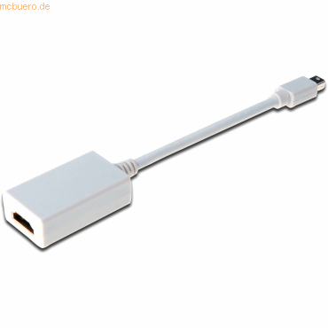 4016032289548 - DIGITUS AK-340404-001-W Mini-Displayport Adapter zu HDMI A St Bu 15cm weiß