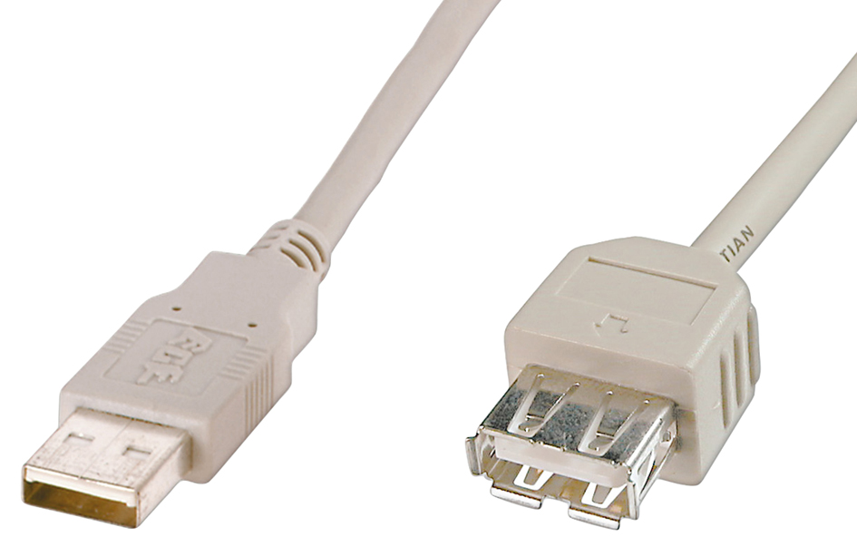 4016032297147 - Digitus USB-Kabel USB 20 USB-A Stecker USB-A Buchse 180 m Beige AK-300202-018-E