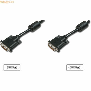 4016032298267 - AK DVI 113-05 - DVI Monitor Kabel DVI 24+1 Stecker Dual Link 05 m