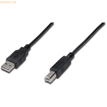 4016032299288 - USB-Kabel USB 20 USB-A Stecker USB-B Stecker 050 m Schwarz Rund doppelt geschirmt AK-300