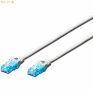 4016032317562 - DIGITUS Patch-Kabel RJ-45 (M) zu RJ-45 (M) 05 m CCA U UTP Cat 5e weiß (DK-1512-005 WH)