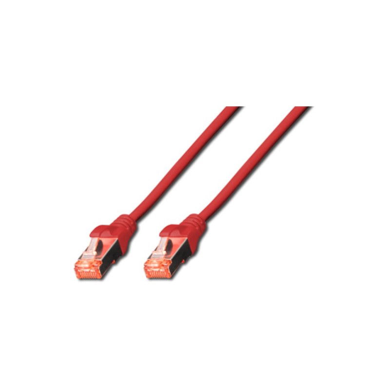 4016032321590 - DK-1644-005 R RJ45 Netzwerkkabel Patchkabel cat 6 s ftp 050 m Rot Halogenfrei verdrillte - Digitus