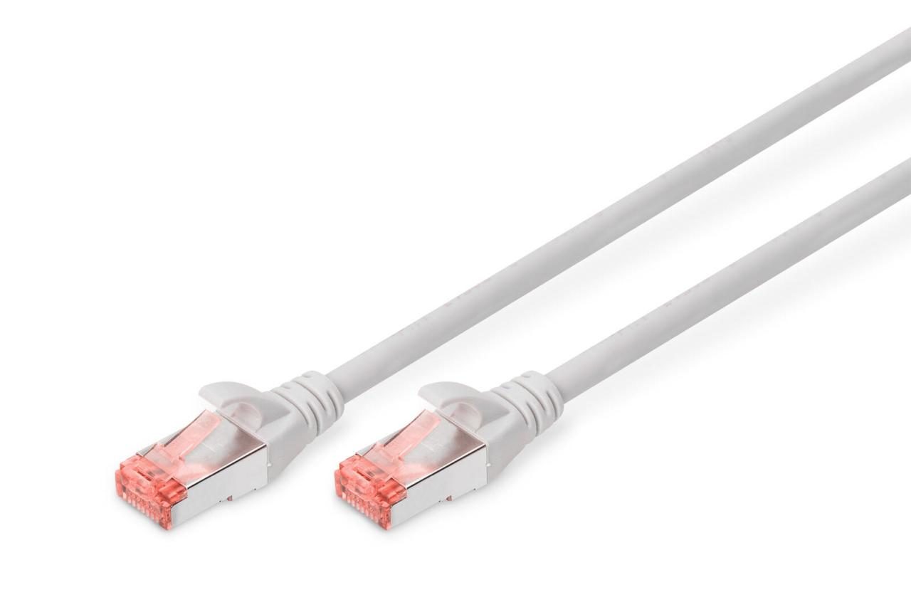 4016032321620 - DK-1644-010 RJ45 Netzwerkkabel Patchkabel cat 6 s ftp 100 m Grau Halogenfrei verdrillte p - Digitus