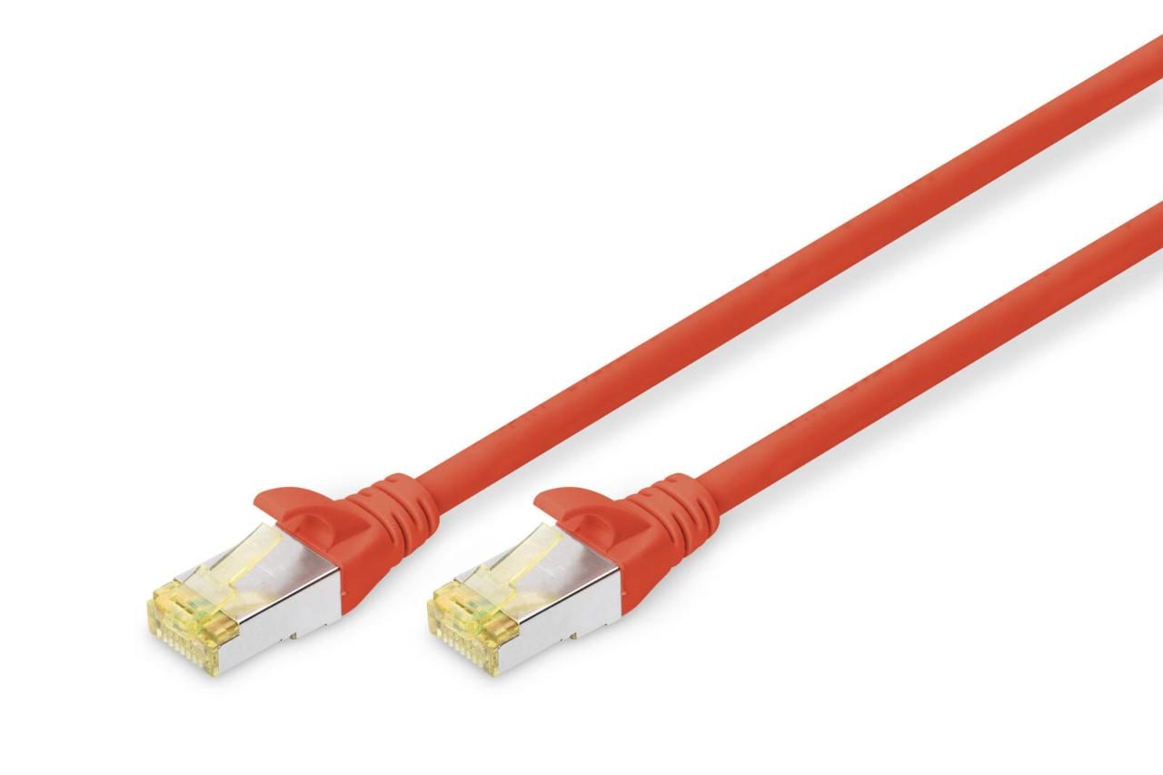 4016032327585 - DIGITUS Patch-Kabel RJ-45 (M) zu RJ-45 (M) 7m Kupfer S FTP Cat 6a rot (DK-1644-A-070 R)