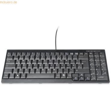 4016032356066 - DIGITUS DS-72000GE - keyboard - German - black - Tastaturen - Deutsch - Schwarz