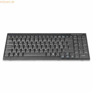 4016032356240 - DIGITUS DS-72000CH - keyboard - QWERTZ - Swiss - black Input Device - Tastaturen - Schweiz - Schwarz