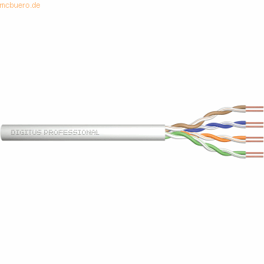 4016032363811 - DK-1511-V-305-1 Netzwerkkabel cat 5e u utp 020 mm² Lichtgrau (ral 7035) 305 m - Digitus