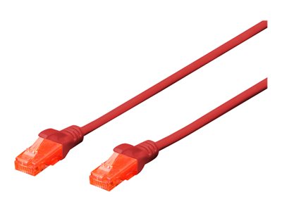 4016032387572 - DK-1617-0025 R RJ45 Netzwerkkabel Patchkabel cat 6 u utp 025 m Rot Halogenfrei verdrillte - Digitus