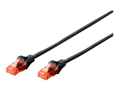 4016032387626 - DIGITUS Patch-Kabel RJ-45 (M) zu RJ-45 (M) 05m Kupfer U UTP Cat 6 schwarz (DK-1617-005 BL)