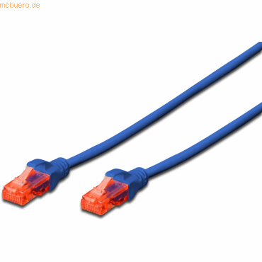 4016032387831 - DIGITUS Patch-Kabel RJ-45 (M) zu RJ-45 (M) 3m Kupfer U UTP Cat 6 blau (DK-1617-030 B)