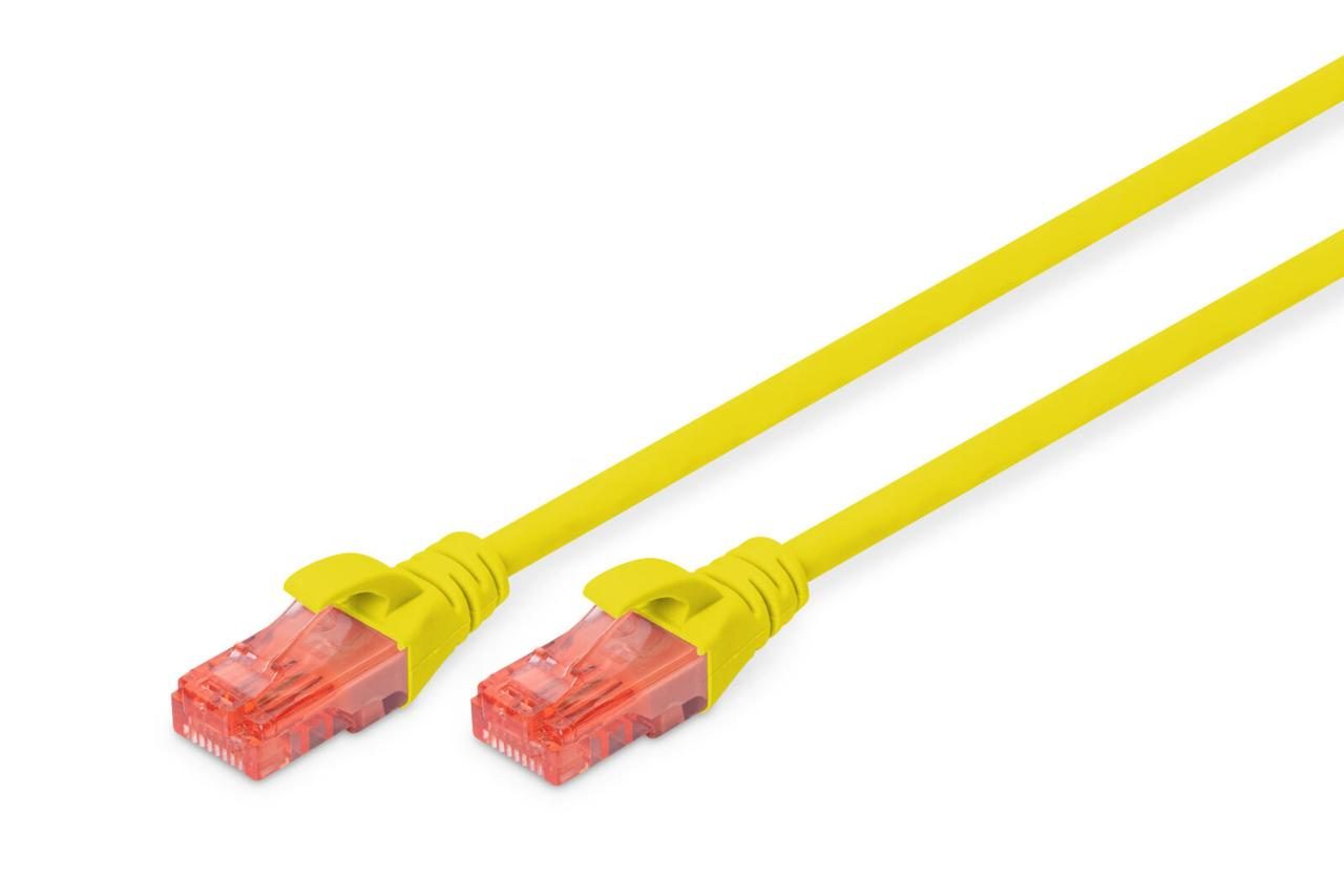 4016032387954 - DIGITUS Patch-Kabel RJ-45 (M) zu RJ-45 (M) 5m Kupfer U UTP Cat 6 gelb (DK-1617-050 Y)
