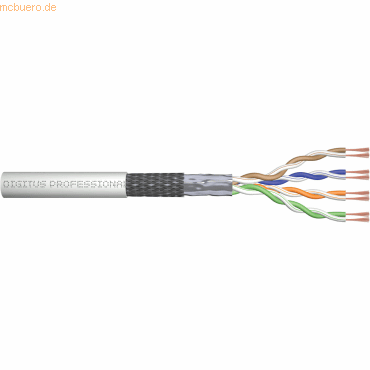 4016032425915 - DIGITUS CAT 5e SF-UTP Roh-Patchkabel 100m Box PVC Simplex Grau