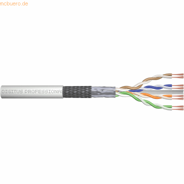 4016032425953 - DIGITUS CAT 6 SF UTP Twisted Pair Roh-Patchkabel 100m