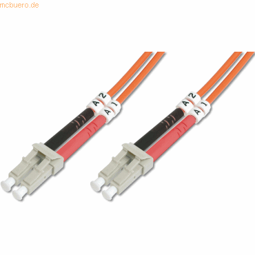 4016032435433 - DIGITUS LWL Kabel E2000 zu E2000 OS2 SM 09 125µm Duplex 1m