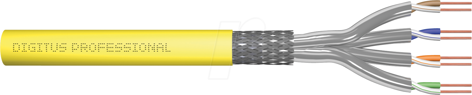 4016032435938 - DIGI 1745AVH10 - Netzwerkkabel Cat7a S FTP gelb 1000m