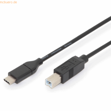 4016032437536 - USB 20 Anschlusskabel USB-C - USB-B Stecker 18 m