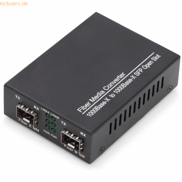 4016032445753 - DIGITUS DN-82133 Gigabit Multimode Singlemode Media Converter SFP