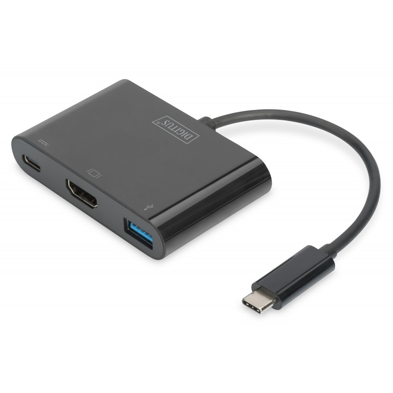 4016032447498 - DA-70855 HDMI   USB Adapter [1x USB-C® Stecker - 1x HDMI-Buchse USB 32 Gen 1 Buchse A (USB 30) USB-C® Buchse] Schwarz 1500 cm