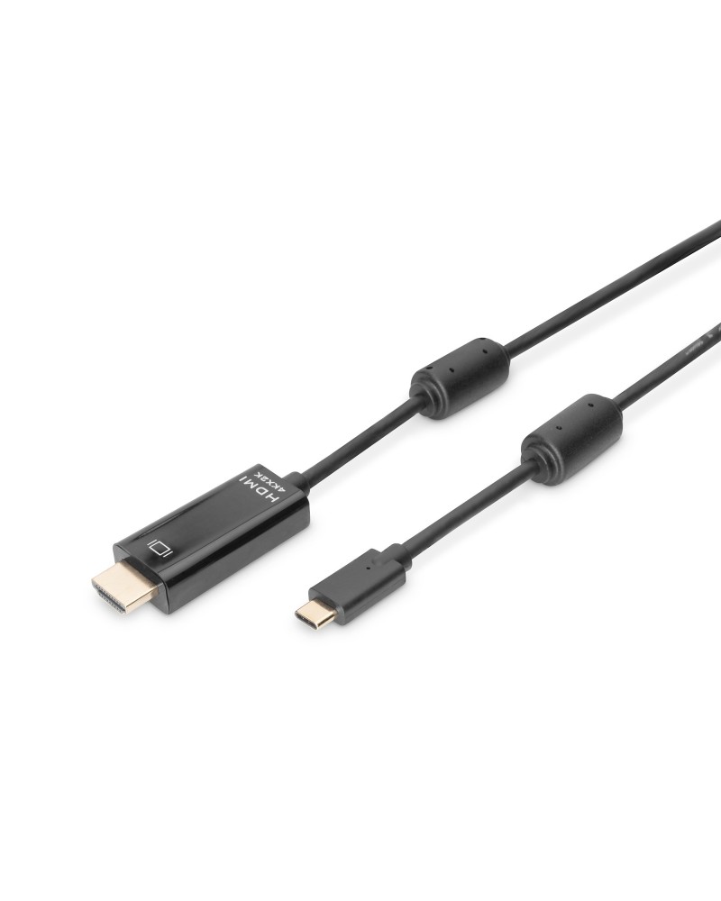 4016032451327 - USB-C®   HDMI Adapterkabel USB-C® Stecker HDMI-A Stecker 500 m Schwarz AK-300330-050-S Geschirmt doppelt geschirmt USB-C®-Displaykabel