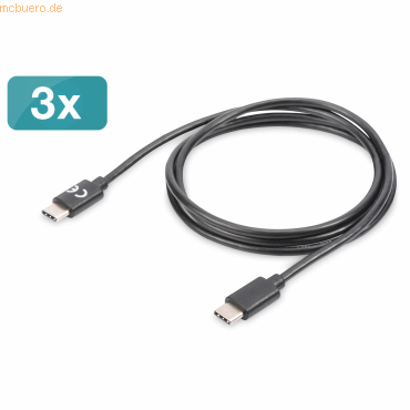 4016032455271 - USB-Kabel usb 20 usb-c® Stecker usb-c® Stecker 100 m Schwarz Geschirmt AK-880908-010-S - Digitus