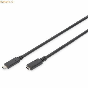 4016032455301 - USB-Kabel usb 20 usb-c® Buchse usb-c® Stecker 150 m Schwarz Flexibel Folienschirm Gefle - Digitus