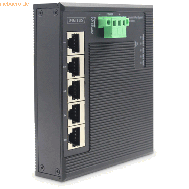 4016032462835 - DIGITUS DN-651126 5 Port Gigabit Ethernet Network Switch Switch Flat Industrial Unmanaged