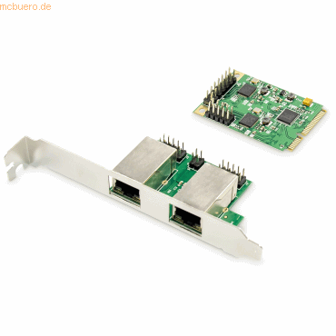 4016032464389 - DIGITUS Dual Gigabit Ethernet Mini PCI Express Netzwerkkarte