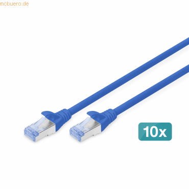 4016032470236 - DIGITUS 10er CAT 5e SF UTP Patchkabel 1m blau