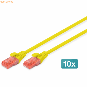 4016032470694 - DIGITUS 10er CAT 6 U UTP Patchkabel 025m gelb