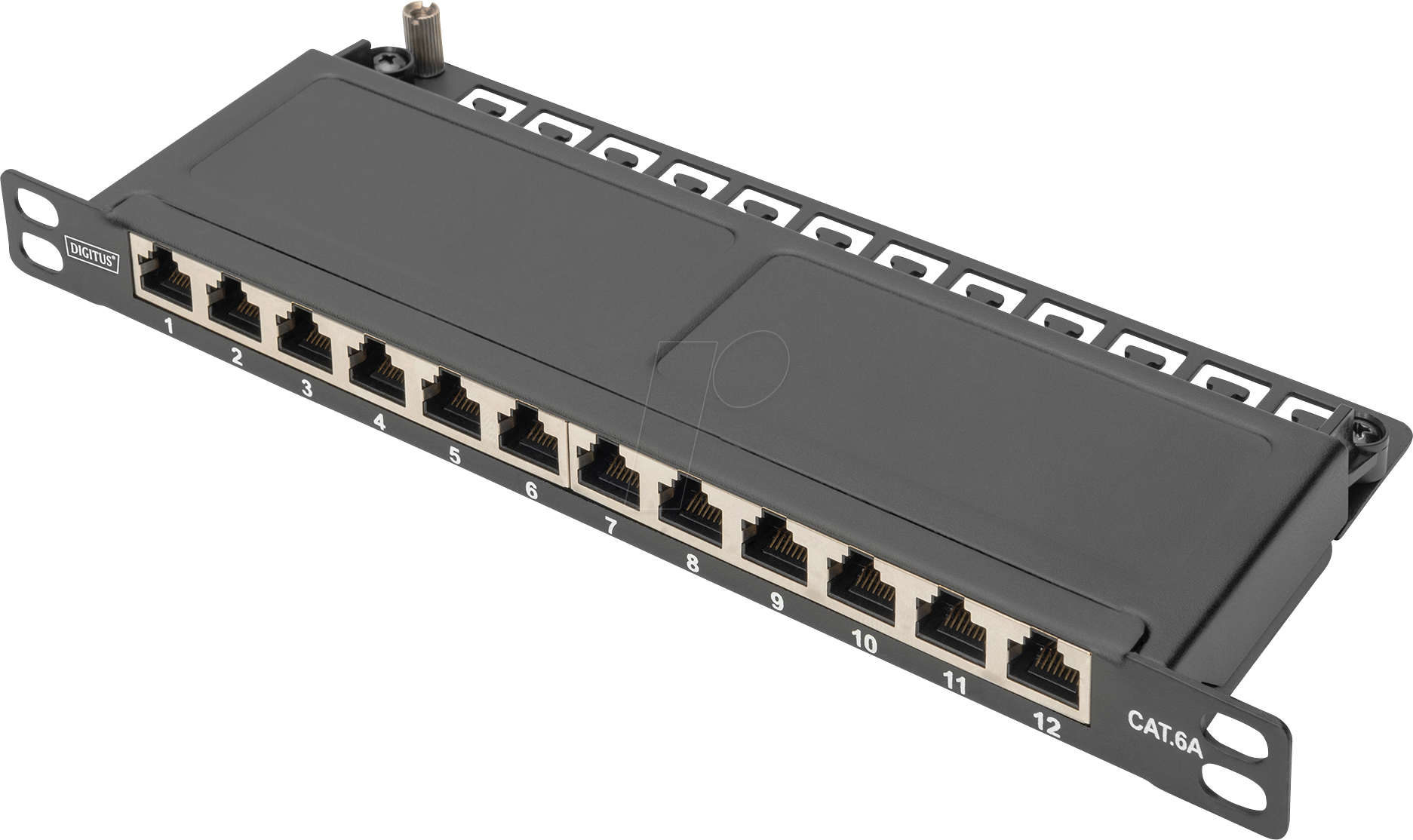 4016032473176 - ASSMANN DIGITUS CAT 6A Patch Panel geschirmt12-Port 1 2HE schwarz DN-91612S-SL-EA