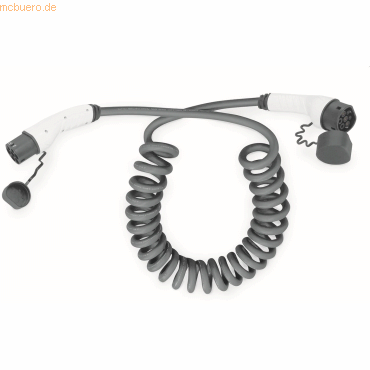 4016032481478 - DIGITUS KFZ-Spiral-Ladekabel für Elektroautos&PHEV -5 m- Typ 2