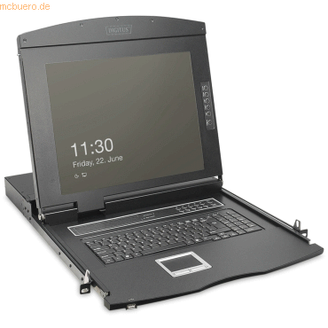 4016032482192 - DIGITUS 19- HD-LCD-KVM-Konsole 8 HDMI-Anschlüsse US-Tastatur