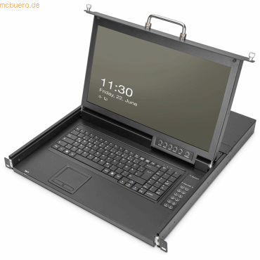 4016032482284 - DIGITUS 17- HD LCD KVM-Konsole 8 HDMI-Anschlüsse US-Tastatur