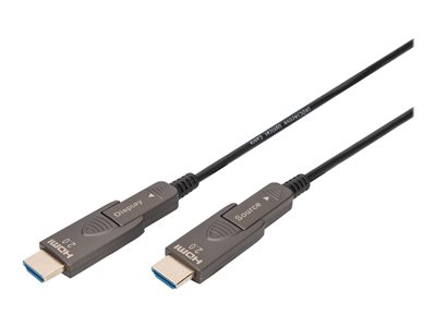 4016032483755 - HDMI Anschlusskabel HDMI-A Stecker 15 m Schwarz AK-330127-150-S doppelt geschirmt dreifach geschirmt Flexibel Gesamtschirm Geschirmt Halogenfrei
