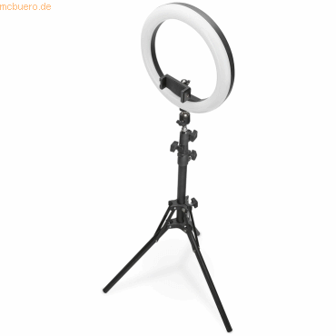 4016032485742 - DIGITUS LED Ring Light 10 Zoll extendable tripod stand