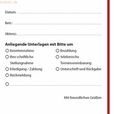 4016058021160 - Übersendungszettel ohne Beruf (B x H) 210 x 105 401605802116