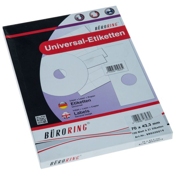 4016058035358 - Etiketten 70 x 423 mm weiß 2100 Stück 4016058035358 Büroring 4016058035358 - Etiketten 70 x 423 mm weiß 2100 Stück 4016058035358 Büroring