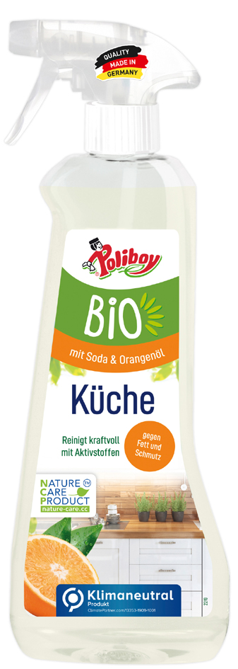 4016100020516 - POLIBOY Bio Küchen Reiniger Hygienischer Küchenreiniger für besondere Sauberkeit 500 ml - Sprühflasche