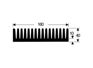 4016138139877 - 10022659 sk 85 100 sa Strangkühlkörper 085 k w (l x b x h) 100 x 160 x 40 mm - Fischer Elektronik