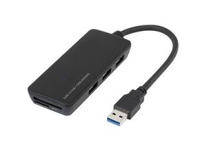 4016138978155 - 3 Port USB 32 Gen 1-Hub (USB 30) mit eingebautem SD-Kartenleser Schwarz