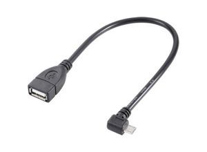 4016138982312 - USB-Kabel usb 20 USB-Micro-B Stecker usb-a Buchse 010 m Schwarz mit OTG-Funktion vergo - Renkforce