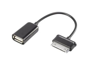 4016138982343 - USB-Kabel usb 20 Samsung 30pol Stecker usb-a Buchse 010 m Schwarz mit OTG-Funktion ve - Renkforce